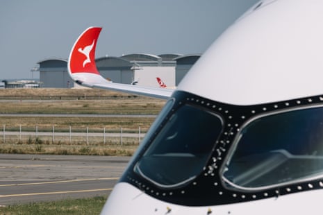 One of the new Qantas Airbus A350-1000ULR planes that will operate between Sydney and London direct