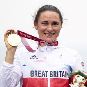 Britain’s Sarah Storey at the Tokyo Paralymics