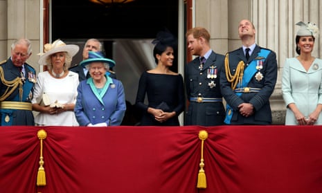 Members of the royal family, pictured on the balcony of Buckingham Palace in 2018. 