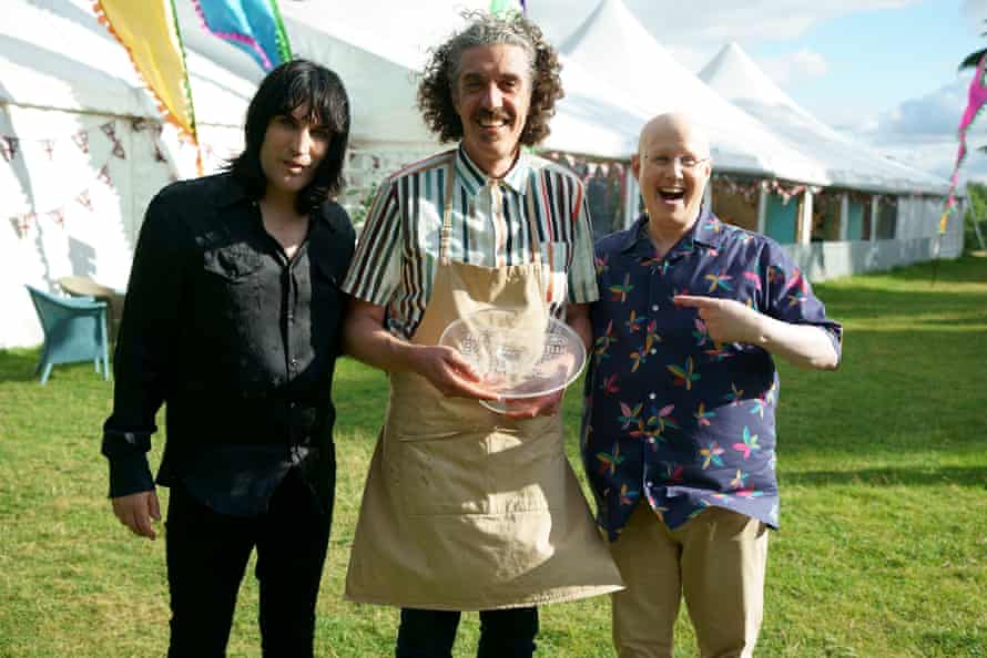 ‘It took a while to adjust to having celebrities around me’ ... Giuseppe with Noel Fielding and Matt Lucas.