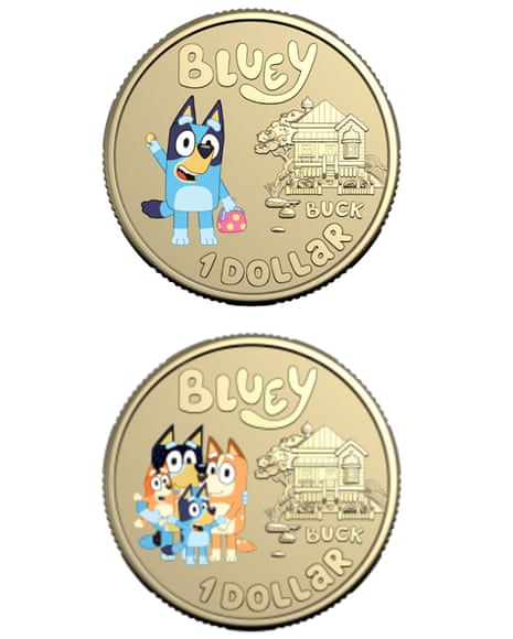 Coins from the Royal Australian Mint Bluey commemorative coin collection