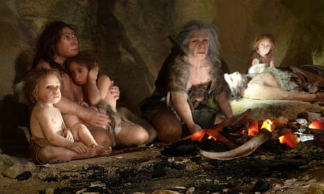 An exhibit at the Neanderthal museum in Krapina, Croatia.