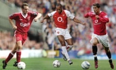 Rob Jones, Thierry Henry and Cristiano Ronaldo