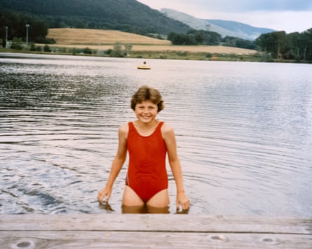 Carr on holiday circa 1988, before her parents divorced.