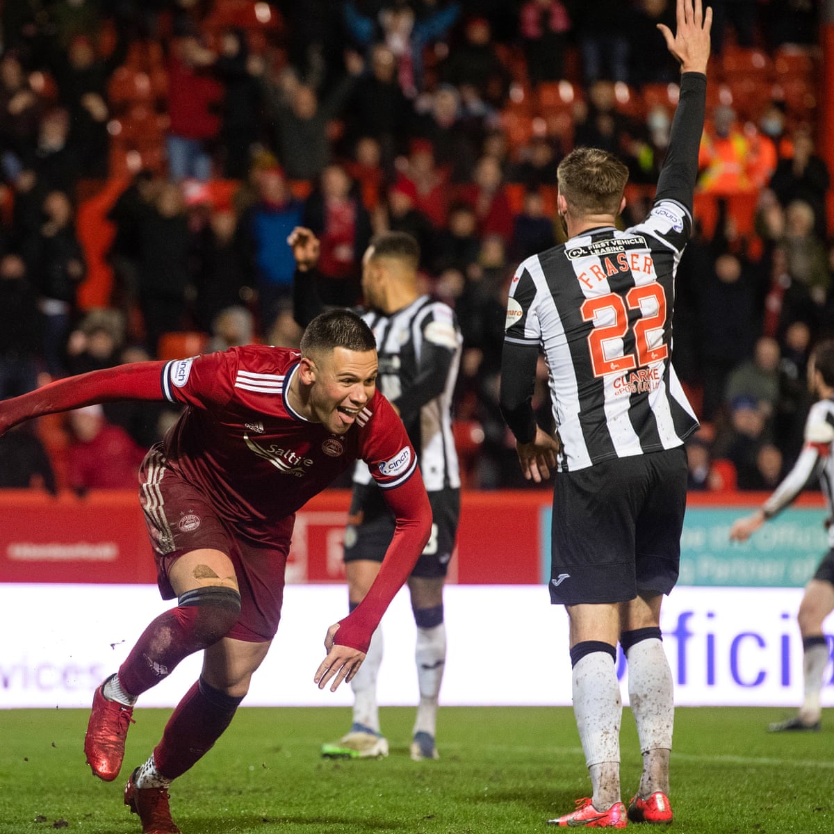 aribo sets up dominant rangers win while aberdeen sink st mirren scottish premiership the guardian