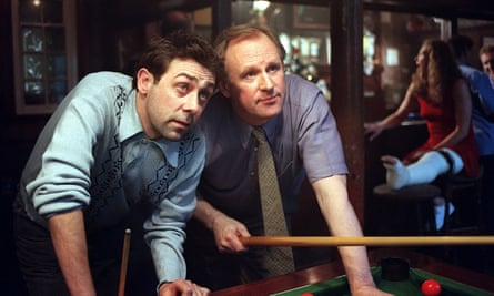 Sean Hughes, left, with Peter Davison in The Last Detective, 2005.