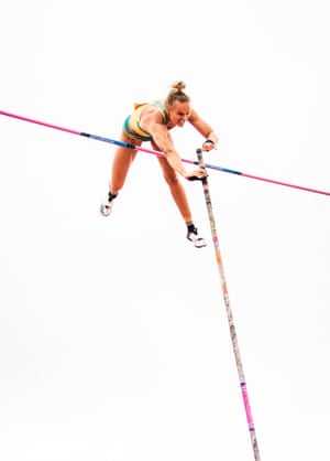 Pole vaulter Elizaveta Parnova the Oceania Athletics Championships in Townsville in June last year.