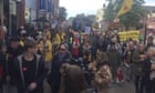 Protesters march in Preston for jailed anti-fracking activists