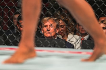people watch a fight