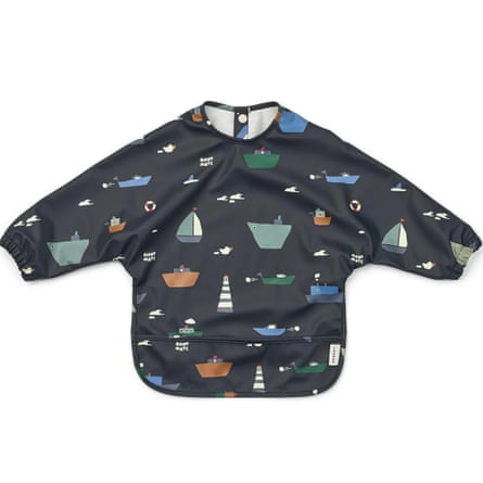 Liewood Merle Printed Cape Bib in Sailing / Classic Navy