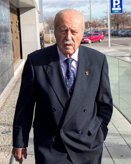 Antonio Tejero on his way to the funeral of Carmen Franco, the only daughter of Francisco Franco, in Madrid, 2017.