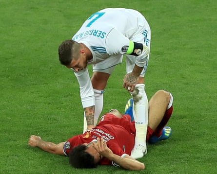 Sergio Ramos’s reaction added insult to the injury for Liverpool; he was the first to console Mo Salah on the pitch with a pat on the cheeks.