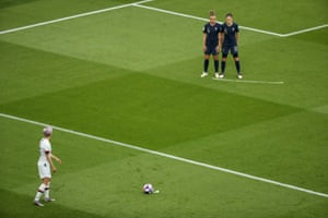 Megan Rapinoe sets up the free-kick and scores the opener for USA.