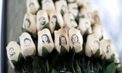 Newtown shooting victims' faces on roses
