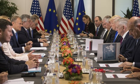 The talks between the US and European council in Brussels last month.
