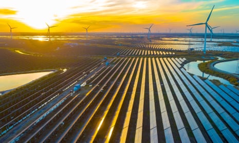 Solar panels in Jiangsu province, China
