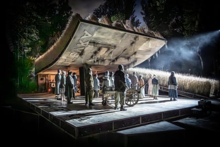 Actors on stage for Fiddler on the Roof in London’s Regent’s Park.
