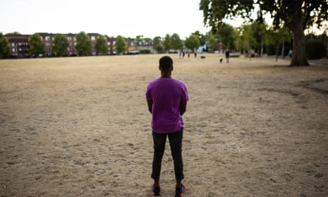 Zak Sharif-Ali on Chiswick Common where he was stopped in 2012 by three uniformed Metropolitan police officers before being strip-searched at a police station.