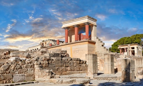 The Knossos Palace archaeological site in Crete. 