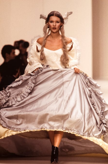 Kate Moss in a John Galliano bridal dress in 1994