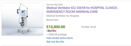Screengrab of the eBay listing