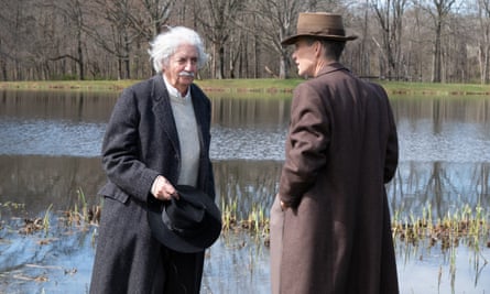 Tom Conti as Albert Einstein and Cillian Murphy as J Robert Oppenheimer.