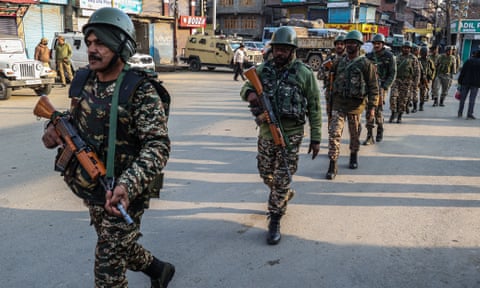 Indian soldiers in Anantnag, Jammu and Kashmir