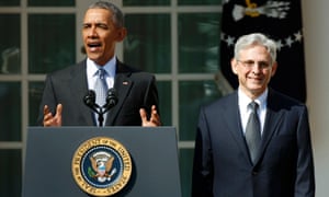 Barack Obama announces his supreme court nominee, Merrick Garland, in the Rose Garden at the White House.
