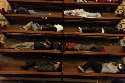 As part of the Gubbio Project, the church is allowing homeless people to sleep inside
