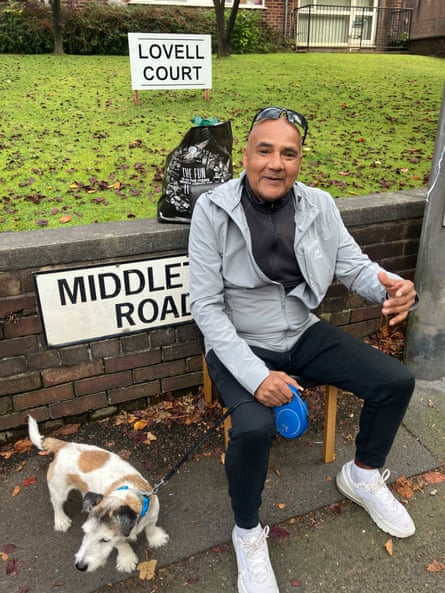 Barry Moore with his dog Remi