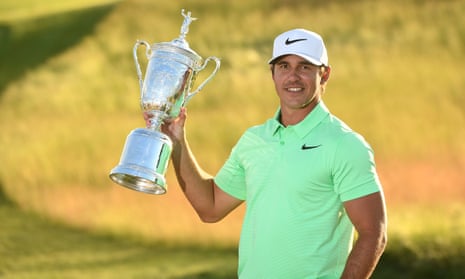 Brooks Koepka equalled a US Open record to lift the trophy
