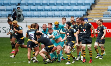 Wasps play Worcester in May 2021; both clubs are now facing relegation and potential collapse.