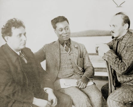 Grigory Zinoviev, Claude McKay and Nikolai Bukharin in 1923.