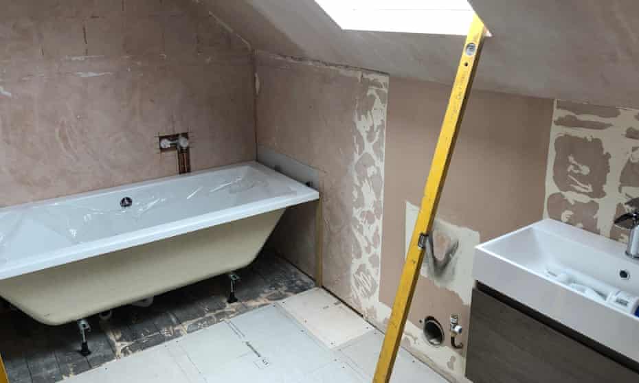 Two-piece suite: Anne Maskell’s incomplete bathroom suite.