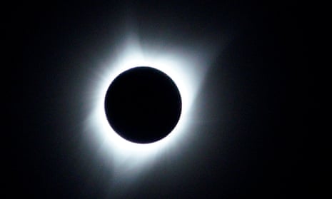 The total solar eclipse seen in Guernsey, Wyoming.