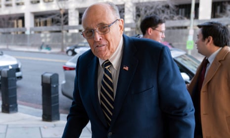 Rudy Giuliani arrives at the federal courthouse in Washington DC on Wednesday.