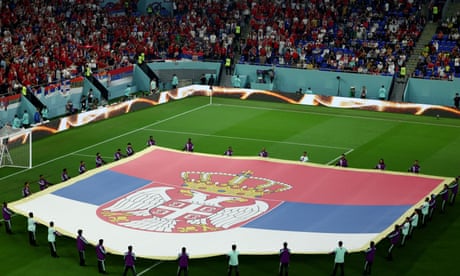 Serbia fans ‘showed fascist slogans and sang about killing Albanians’ at game