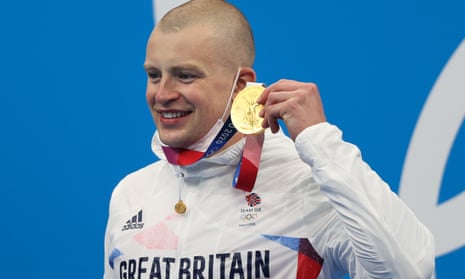 Adam Peaty with medal