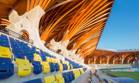 More cathedral than stadium … Puskás Akadémia FC’s Pancho Aréna in Felcsút, Hungary.