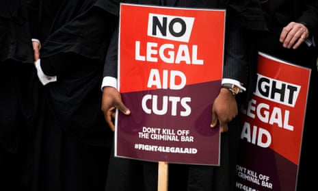 Protest against cuts to legal aid in March 2014.