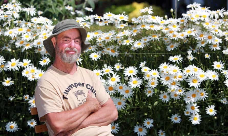 Chris Holmes in his garden in Ballywatticock, County Down