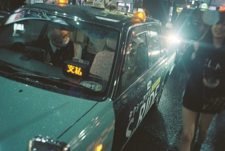 Night taxi, Tokyo.