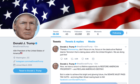 Donald Trump’s Twitter page