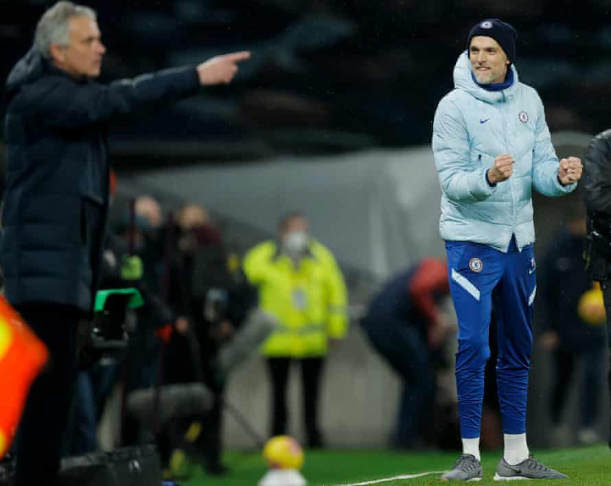 Thomas Tuchel Manger of Chelsea celebrates his teams win at the end of the match