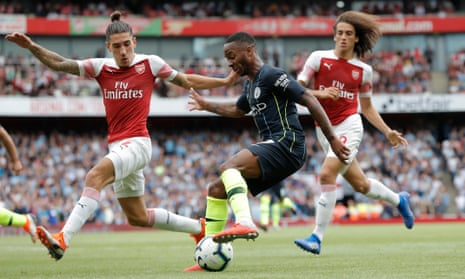 Raheem Sterling terrorised Arsenal’s defence during his side’s comfortable victory at the Emirates Stadium.