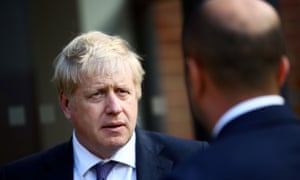 Boris Johnson in Salisbury this morning.