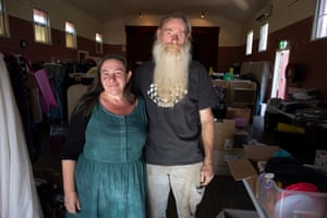 Veronica and Warren Abbott who run the Quaama relief centre at the Quaama school of arts in the electorate of Eden Monaro.