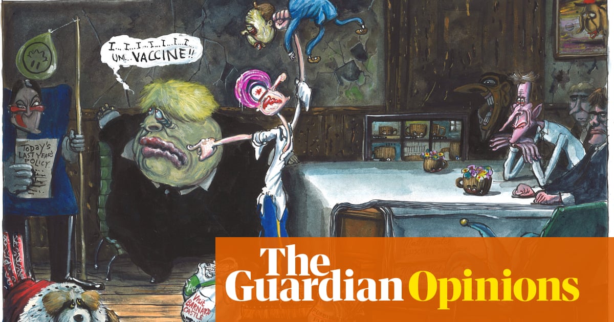 Martin Rowson on Dominic Cummings giving evidence to MPs – cartoon