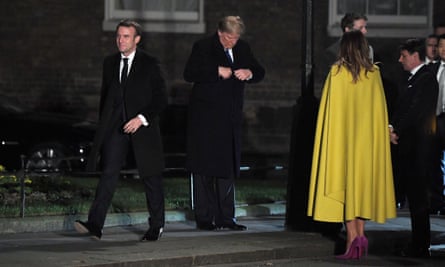 nato summit lady in yellow dress Queen Elizabeth greeted Melania Trump at the Nato summit did the US first lady dress to impress?