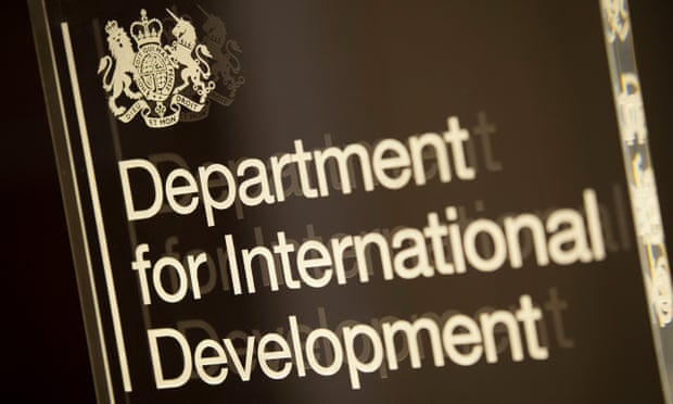 Sign for DfID Department for International Development. London
